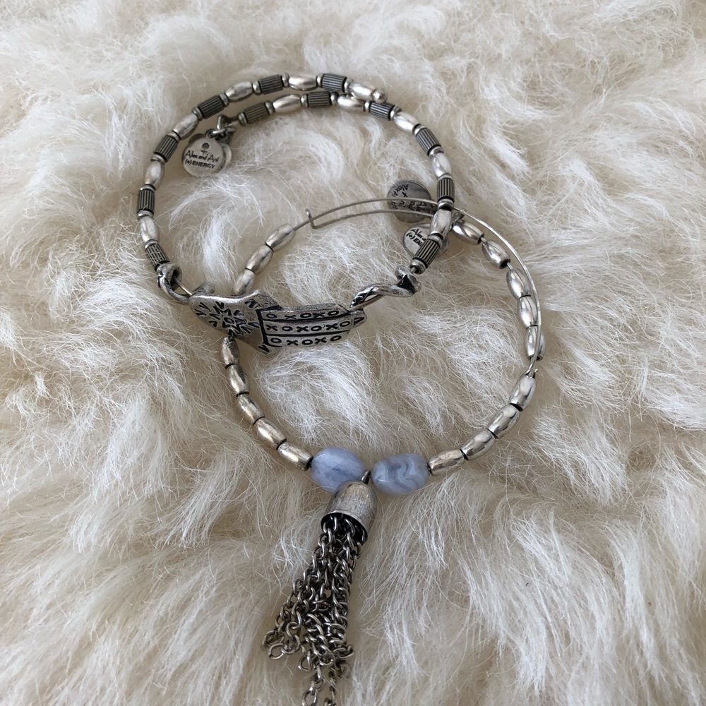 Alex and ani silver energy hamsa hand set vintage